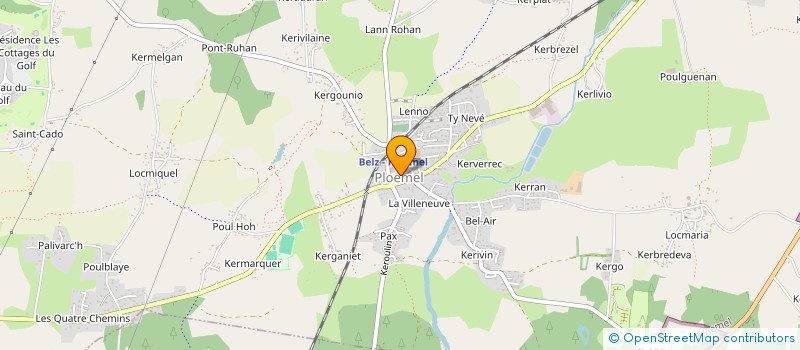 localisation de l'entreprise SOCIETE DE CHASSE COMMUNALE DE PLOEMEL-CARNAC-LOCOAL MENDON (LE MOUSTOIR) - SCCPCLM  PLOEMEL