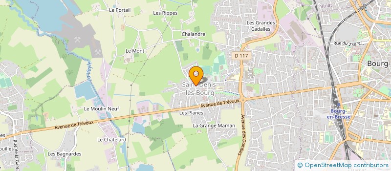 localisation de l'entreprise SOCIETE DE CHASSE COMMUNALE DE SAINT DENIS LES BOURG  SAINT-DENIS-LES-BOURG