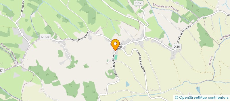 localisation de l'entreprise SOCIETE DE CHASSE COMMUNALE DE TAURIAC  TAURIAC