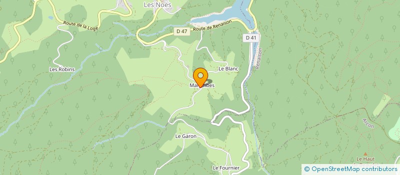 localisation de l'entreprise SOCIETE DE CHASSE D'ARCON  ARCON