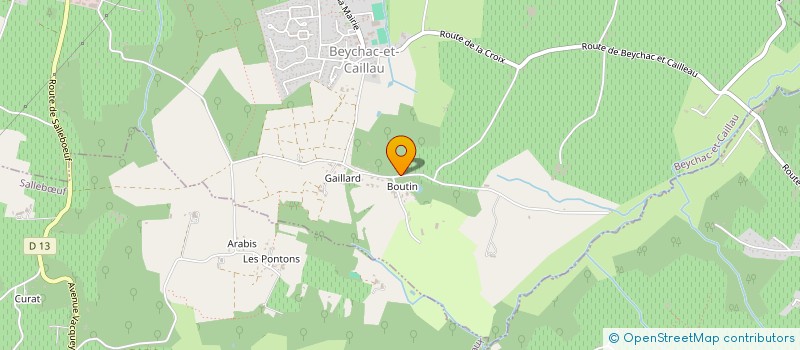 localisation de l'entreprise SOCIETE DE CHASSE DE BEYCHAC ET CAILLAU  BEYCHAC-ET-CAILLAU