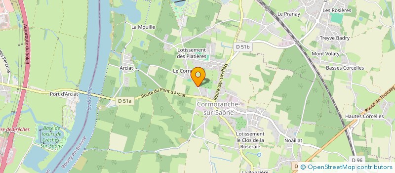 localisation de l'entreprise SOCIETE DE CHASSE DE CORMORANCHE SUR SAONE à CORMORANCHE-SUR-SAONE