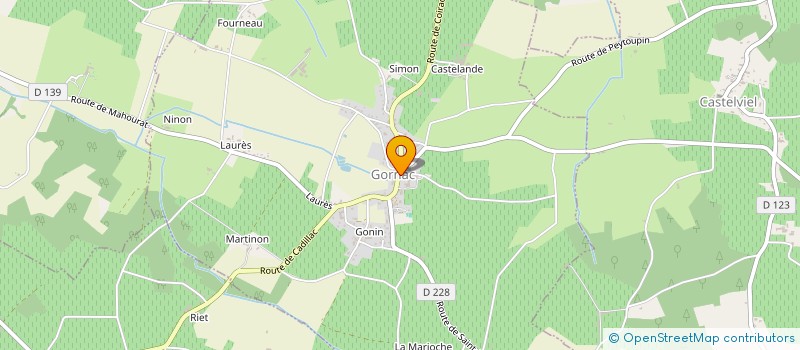 localisation de l'entreprise SOCIETE DE CHASSE DE GORNAC  GORNAC