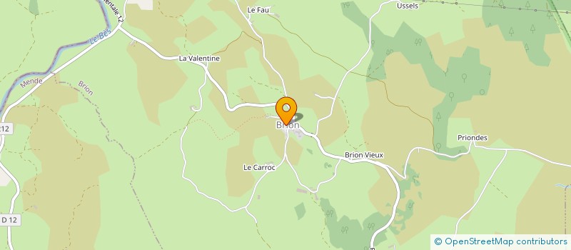 localisation de l'entreprise SOCIETE DE CHASSE DE LA VALLEE DU BES - LOZERE  BRION