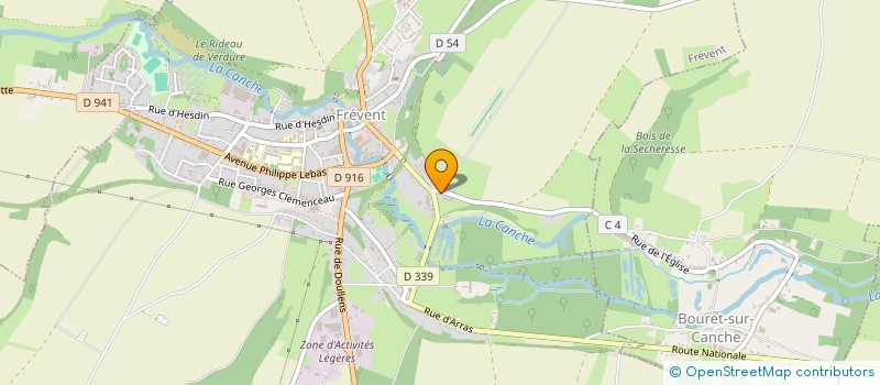 localisation de l'entreprise SOCIETE DE CHASSE DE MONTPLAISIR-FREVENT  FREVENT