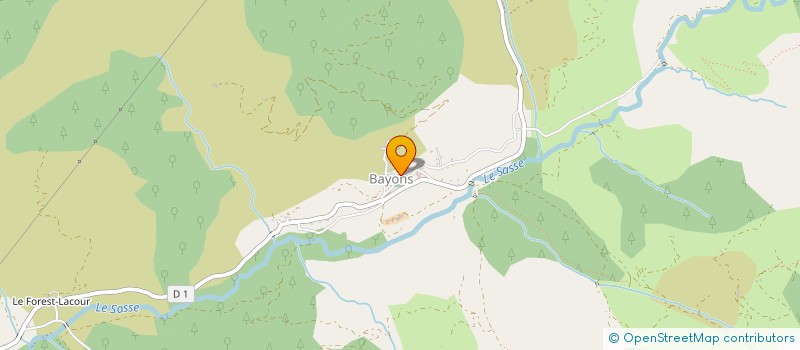 localisation de l'entreprise SOCIETE DE CHASSE DE REYNIER  BAYONS