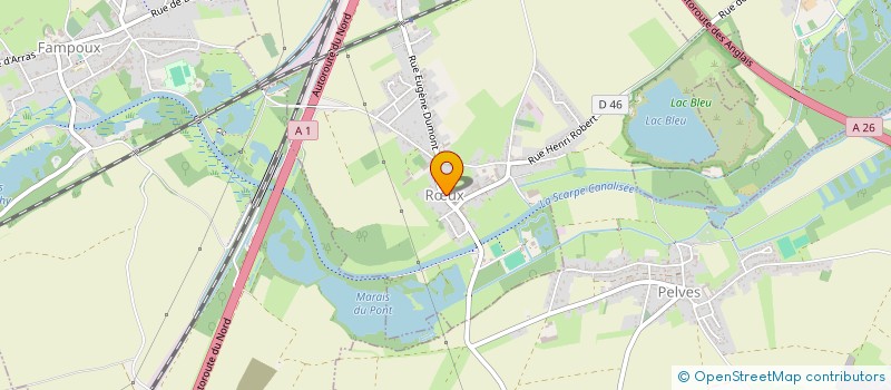 localisation de l'entreprise SOCIETE DE CHASSE DE ROEUX  RUX