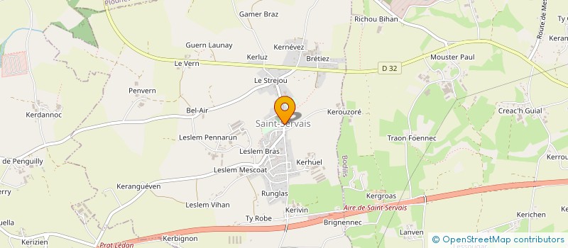 localisation de l'entreprise SOCIETE DE CHASSE DE ST SERVAIS BODILIS  SAINT-SERVAIS