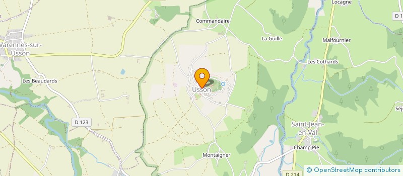 localisation de l'entreprise SOCIETE DE CHASSE DE USSON  USSON