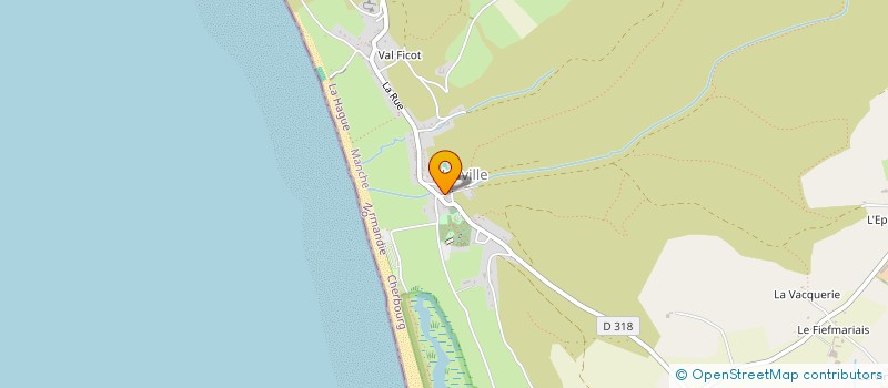 localisation de l'entreprise SOCIETE DE CHASSE DE VAUVILLE 'LA DUNE'  LA HAGUE