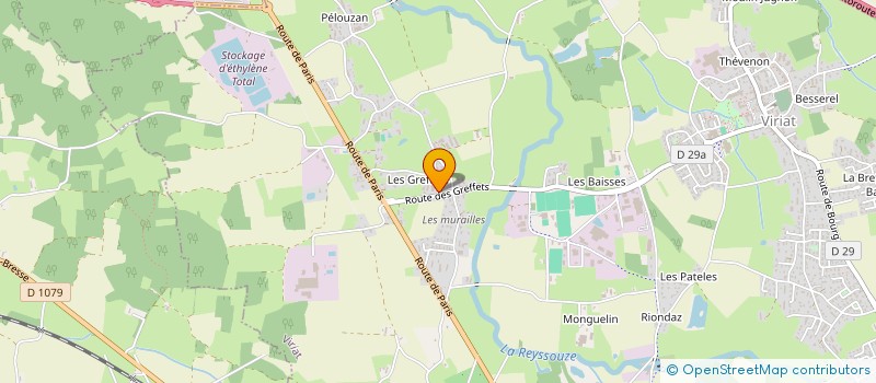 localisation de l'entreprise SOCIETE DE CHASSE DES HAMEAUX LES GREFFETS, CREPIGNAT à VIRIAT