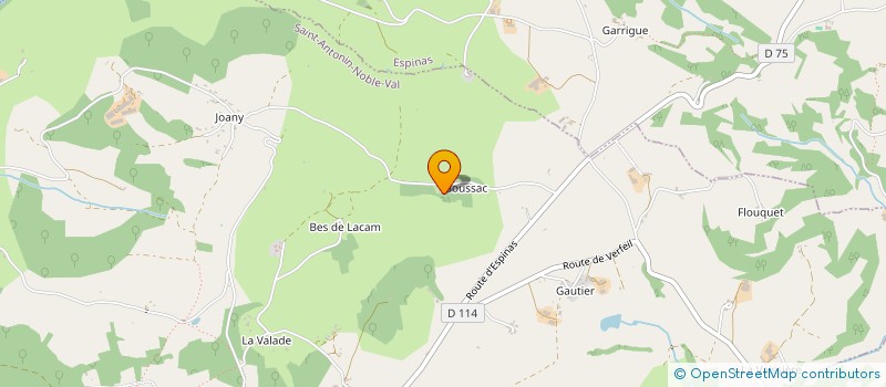 localisation de l'entreprise SOCIETE DE CHASSE DU B.O.S.C.A.P (BONNE ORIENTATION POUR LA SAUVEGARDE DE LA CHASSE ET POUR L'AMITIE PARTAGEE)  SAINT ANTONIN NOBLE VAL