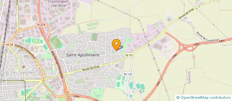 localisation de l'entreprise SOCIETE DE CHASSE DU BOIS D'OGNY  SAINT-APOLLINAIRE