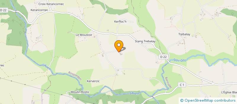 localisation de l'entreprise SOCIETE DE CHASSE DU MOUSTOIR  ROSPORDEN