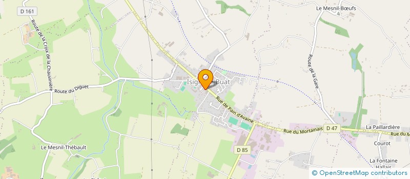 localisation de l'entreprise SOCIETE DE CHASSE INTERCOMMUNALE DE LA MANCELLIERE ET DE MONTGOTHIER  ISIGNY-LE-BUAT