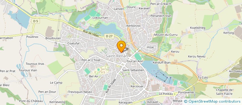 localisation de l'entreprise SOCIETE DE CHASSE INTERCOMMUNALE DE SAINT RENAN  SAINT-RENAN