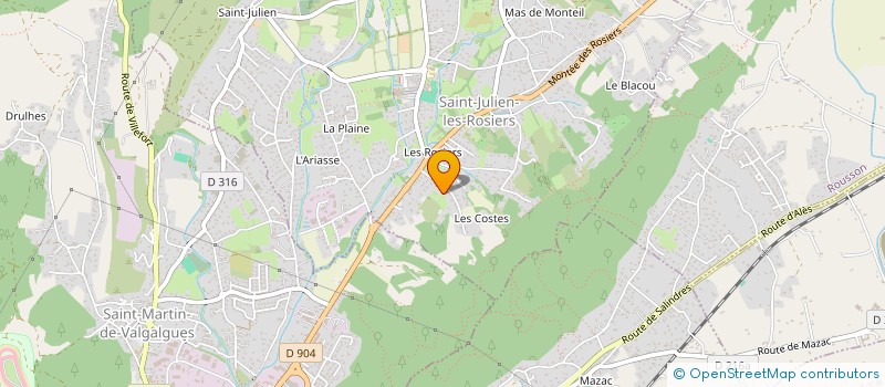 localisation de l'entreprise SOCIETE DE CHASSE L'AMICALE  MEJANNES-LES-ALES