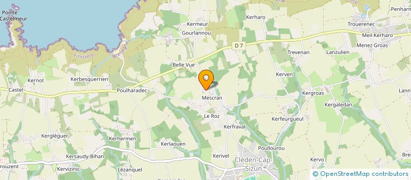 localisation de l'entreprise SOCIETE DE CHASSE  LA FOULQUE  CLEDEN-CAP SIZUN