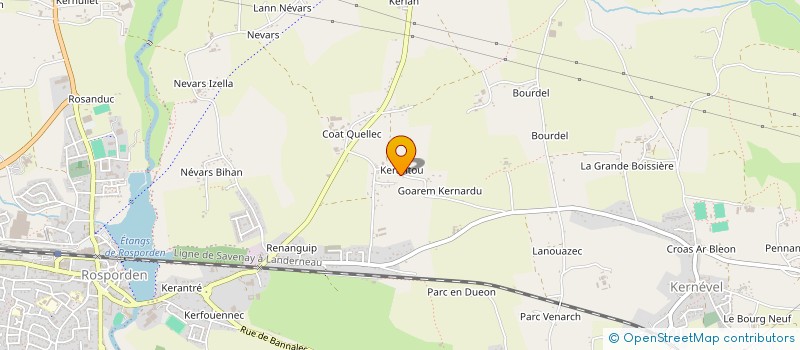 localisation de l'entreprise SOCIETE DE CHASSE LA KERNEVELLOISE  ROSPORDEN