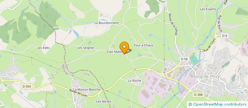 localisation de l'entreprise SOCIETE DE CHASSE 'LA MONTAGNARDE'  THIZY-LES-BOURGS
