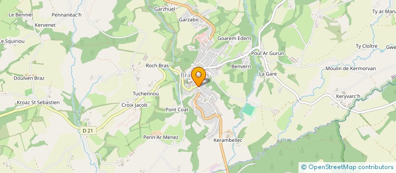 localisation de l'entreprise SOCIETE DE CHASSE 'LA SAINT HUBERT DES MONTS D'ARREE  BRASPARTS