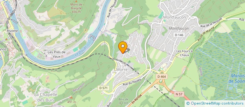 localisation de l'entreprise SOCIETE DE CHASSE MILITAIRE DU CAMP DE VALDAHON  MORRE