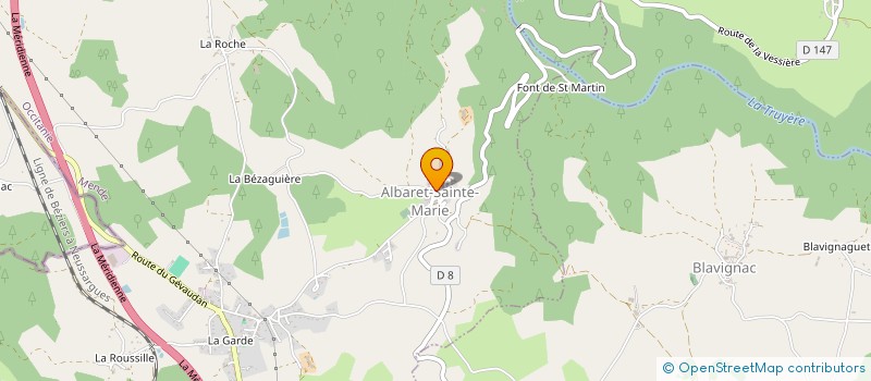 localisation de l'entreprise SOCIETE DE CHASSE ROCHER BLANC  ALBARET-SAINTE-MARIE