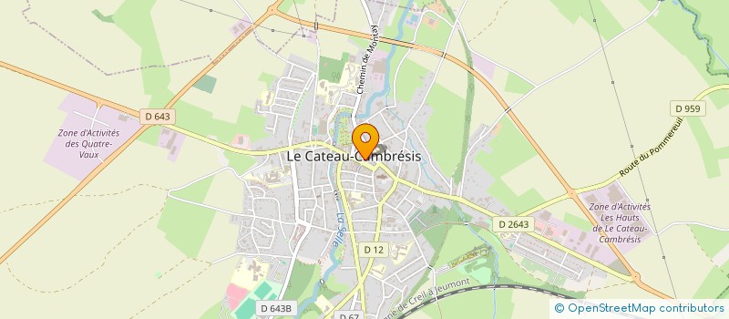 localisation de l'entreprise SOCIETE DE CHASSE SAINT HUBERT DE LE CATEAU  LE CATEAU-CAMBRESIS