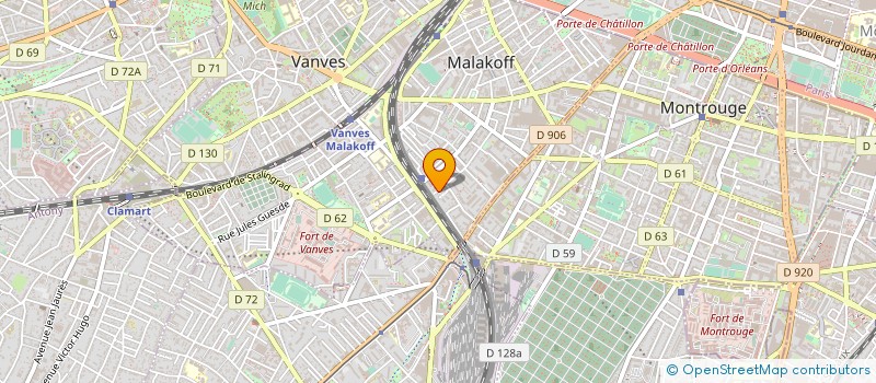 localisation de l'entreprise SOCIETE DE CHAUFFAGE PLOMBERIE ZINGUERIE à MALAKOFF
