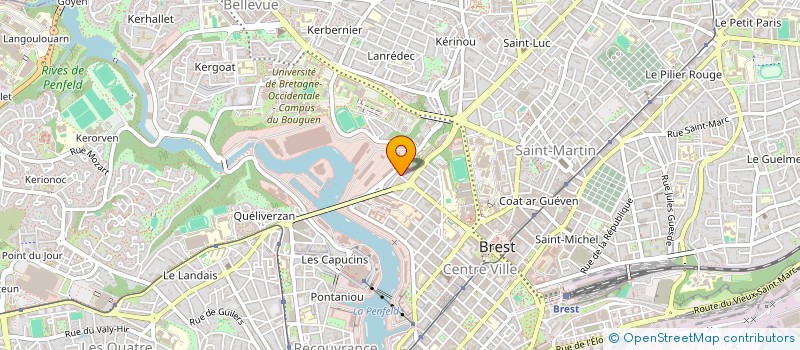 localisation de l'entreprise SOCIETE DE CHIRURGIE ORTHOPEDIQUE HUGUES LOUBOUTIN à BREST