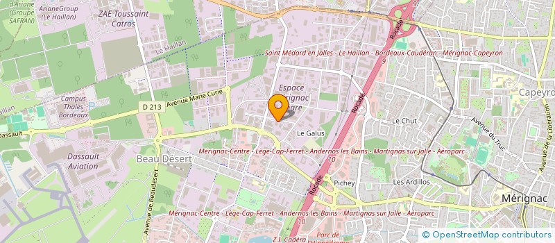 localisation de l'entreprise SOCIETE DE CONCEPTIONS ET DE REALISATIONS GRAPHIQUES à MERIGNAC