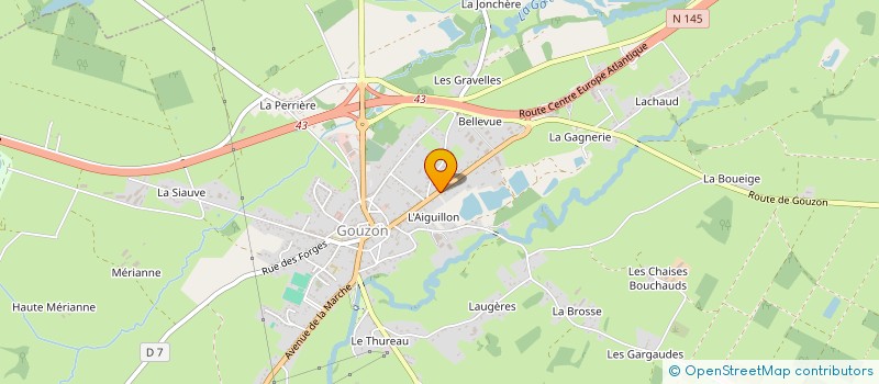 localisation de l'entreprise SOCIETE DE CONSTRUCTION, DE CANALISATIONS ET DE LIGNES ELECTRIQUES - SOCALEC à GOUZON