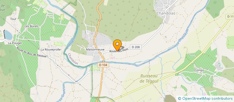 localisation de l'entreprise SOCIETE DE CONSTRUCTION DUCROS ET FILS à CHANDOLAS