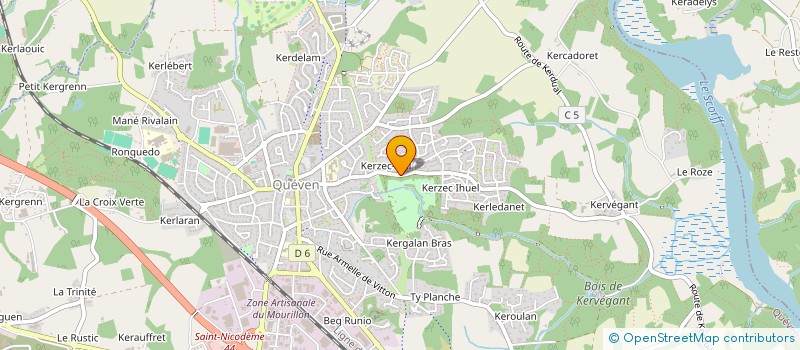 localisation de l'entreprise SOCIETE DE CONSTRUCTION ET DE TRAVAUX  QUEVEN