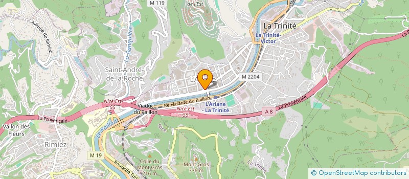 localisation de l'entreprise SOCIETE DE CONSTRUCTION RENOVATION EN BATIMENT SCRBTP  NICE