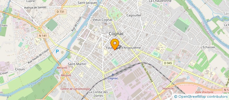 localisation de l'entreprise SOCIETE DE COURTAGE GABORIT à COGNAC