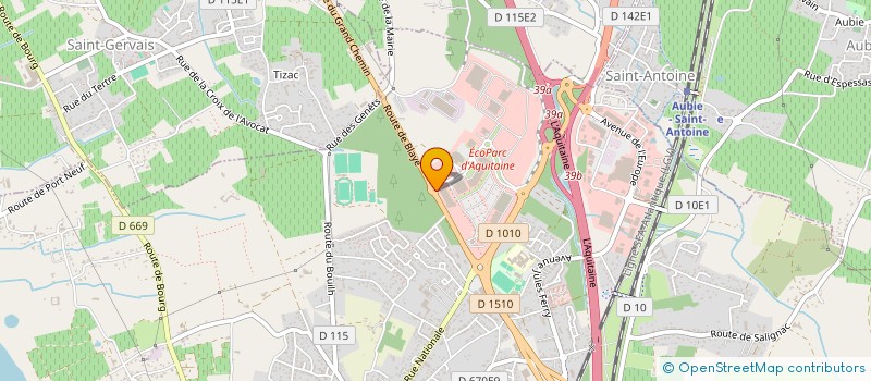 localisation de l'entreprise SOCIETE DE DEVELOPPEMENT DU CINEMA EN GIRONDE  SAINT-ANDRE-DE-CUBZAC