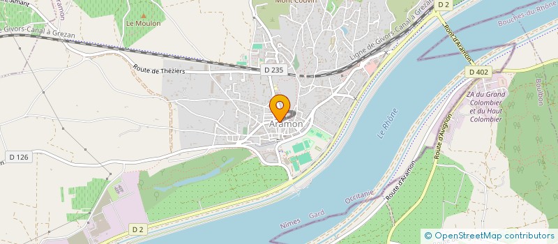 localisation de l'entreprise SOCIETE DE DIFFUSION ARAMONAISE  ARAMON