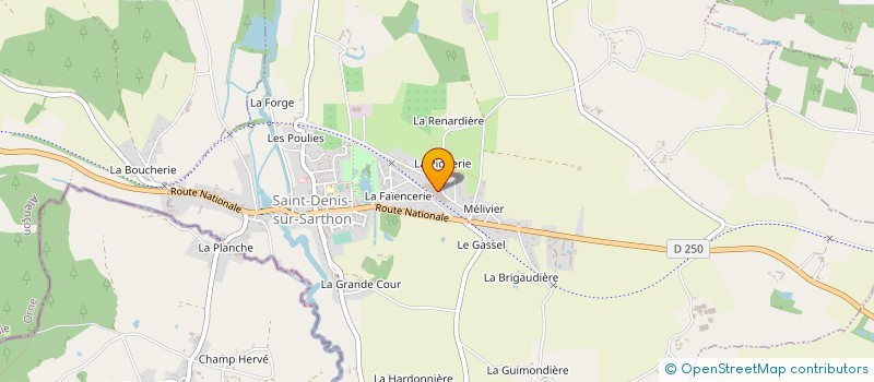 localisation de l'entreprise SOCIETE DE DIFFUSION ET DE PRODUCTION SERIGRAPHIQUE  SAINT-DENIS-SUR-SARTHON