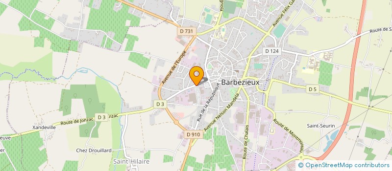 localisation de l'entreprise SOCIETE DE DISTRIBUTION BARBEZILIENNE à BARBEZIEUX-SAINT-HILAIRE