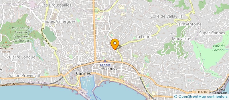localisation de l'entreprise SOCIETE DE DISTRIBUTION CANNOISE à CANNES