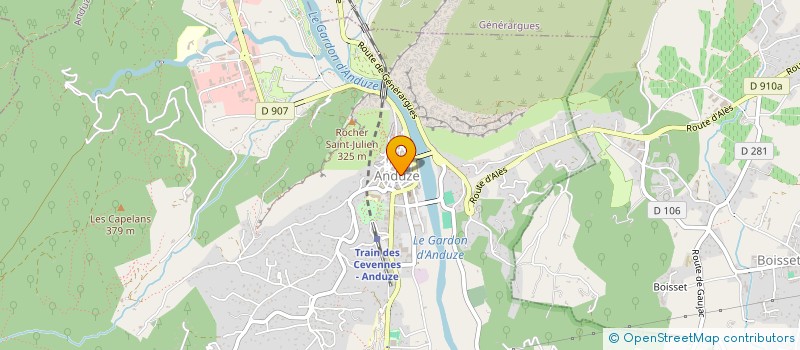 localisation de l'entreprise SOCIETE DE DISTRIBUTION CEVENOLE SODIC à ANDUZE