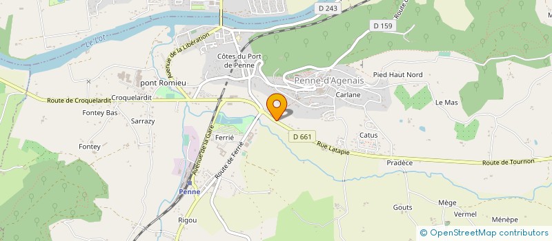 localisation de l'entreprise SOCIETE DE DISTRIBUTION D'EMBALLAGES CHESNAIS à PENNE-D'AGENAIS