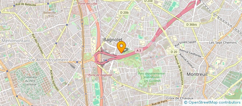 localisation de l'entreprise SOCIETE DE DISTRIBUTION DE CHALEUR DE BAGNOLET - S.D.C.B. SAS  BAGNOLET