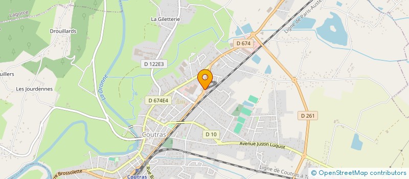 localisation de l'entreprise SOCIETE DE DISTRIBUTION DE COUTRAS à COUTRAS