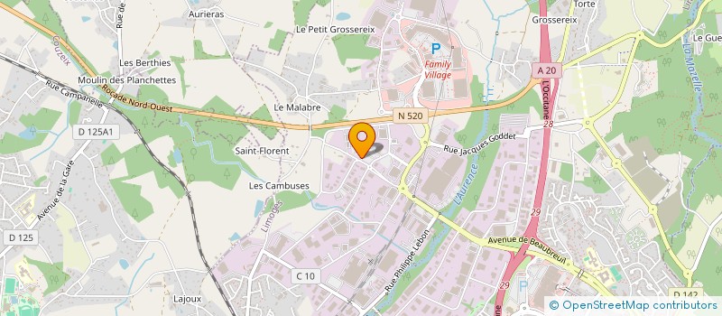 localisation de l'entreprise SOCIETE DE DISTRIBUTION DES AUTOMOBILES DU LIMOUSIN à LIMOGES