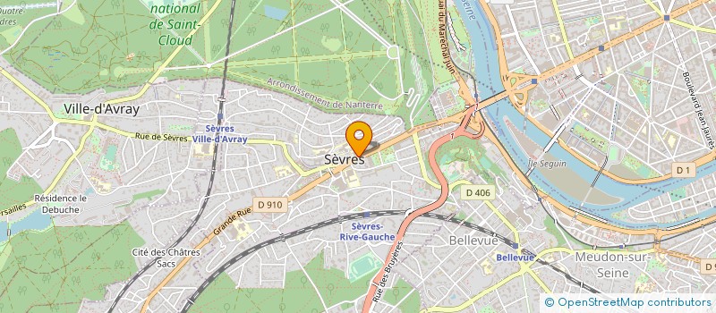 localisation de l'entreprise SOCIETE DE DISTRIBUTION ET DE REPARATION AUTOMOBILE S D R A à SEVRES