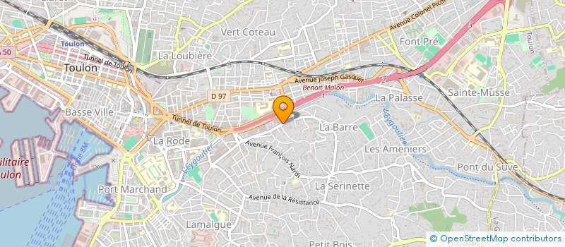 localisation de l'entreprise SOCIETE DE FABRICATION ACIER ALUMINIUM à TOULON