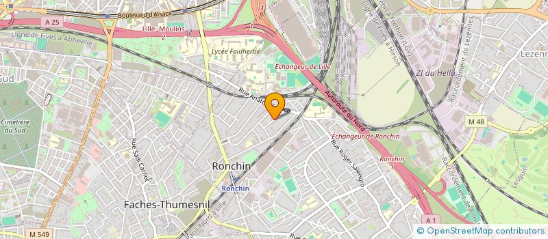 localisation de l'entreprise SOCIETE DE FAUX PLAFOND à RONCHIN