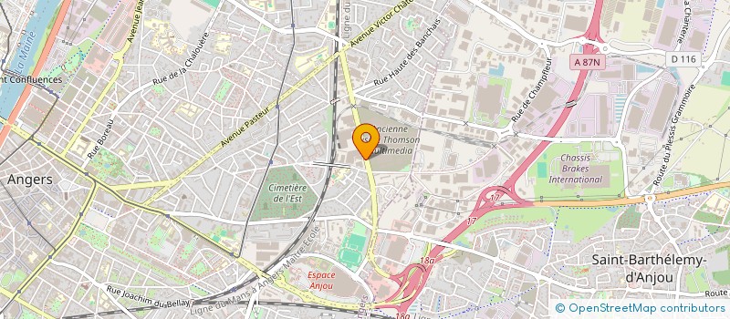 localisation de l'entreprise SOCIETE DE FOURNITURES POUR L'INDUSTRIE à ANGERS